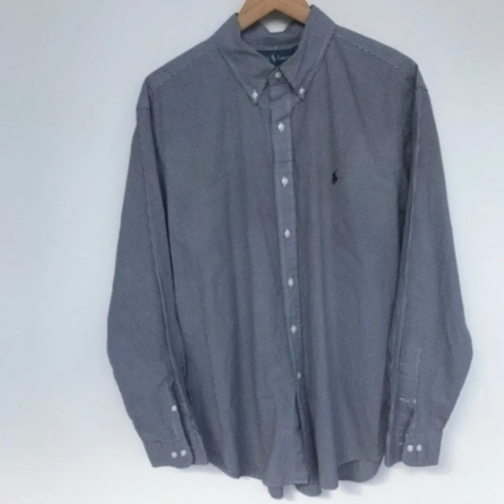 Ralph Lauren Shirts‎ Size 17 Mens Button Down Collar Shirt Long Sleeves